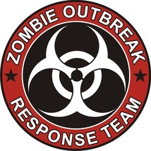 4&quot; Round - Zombie Outbreak Response Team Decal Vinyl Sticker - £2.74 GBP