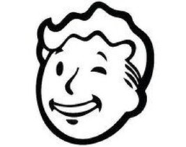 Fallout Vault Boy 14&quot; Black Vinyl Car Truck Decal Sticker Video Games Fun Coo... - £11.99 GBP