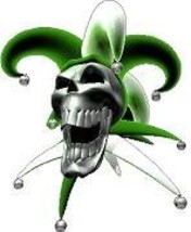 Green Joker Skull sticker decal - £4.69 GBP