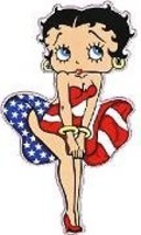 Betty Boop Red White and Blue Dress sticker decal - £4.69 GBP