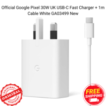 Official Google Pixel 30W UK USB-C Fast Charger &amp; 1m USB-C Cable White GA03499 - £14.72 GBP