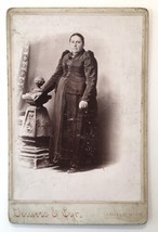 Antique Cabinet Card Larger Woman Victorian Era Argyle MN Possibly Pregn... - £16.42 GBP