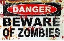 Danger Beware of Zombies Trust walking dead sticker decal - £4.72 GBP