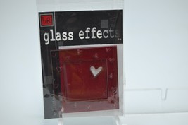 Heidi Grace Designs Glass Effects for Scrap booking Red Hearts Square NEW - $2.99