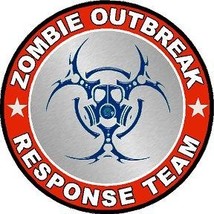 4&quot; Round - Zombie Outbreak Response Team Decal Vinyl Sticker - £4.69 GBP