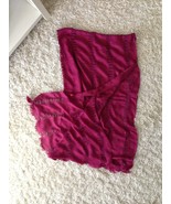 Soft Raspberry Pink with Lace Shawl Wrap Travel Blanket Scarf Blarf Womens - $3.99