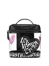 Victoria's Secret Tease Graffiti Mini Train Case 2018 Cosmetic Makeup Beauty Bag - $19.79