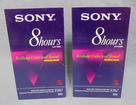 Sony VHS T-160 VE 2 Sealed Tapes New Old Stock Blank Factory Sealed - $9.65