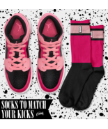 STRIPES Socks for Air J1 1 Coral Chalk Rush Pink Black Berry Punch Shirt  - £16.17 GBP