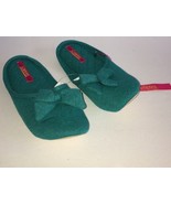 Women&#39;s Slippers House Catherine Malandrino Size7-8 Med Teal W Bow Tie-S... - $19.68