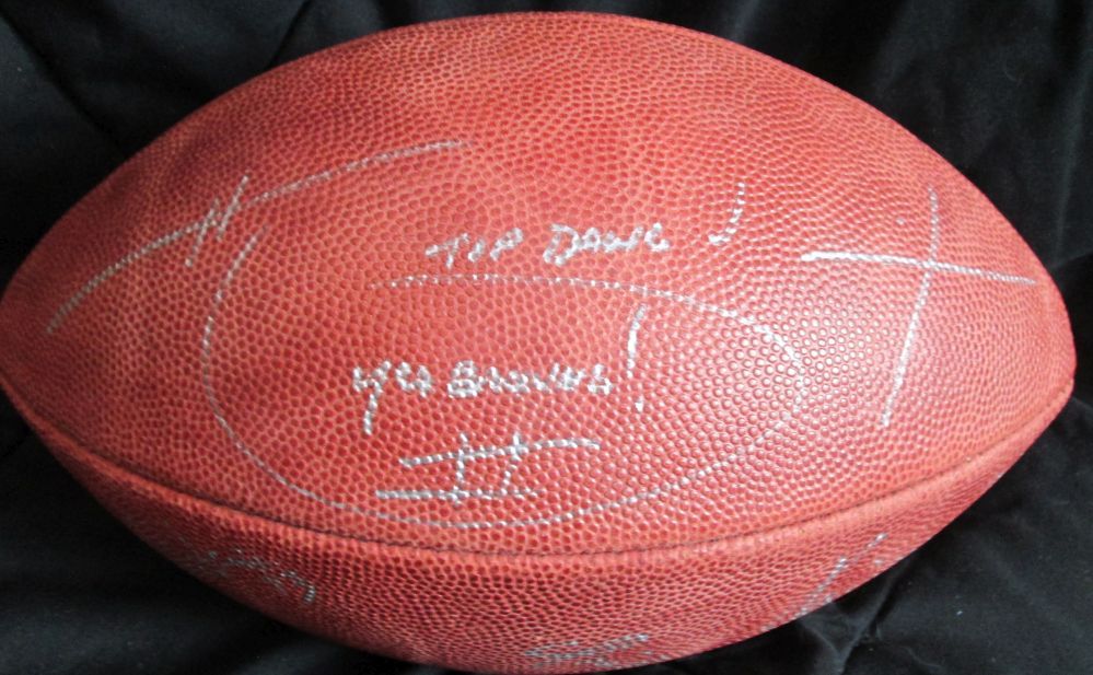 Cleveland Browns Legends Signed Autographed F/S Wilson NFL Football - SG... - $34.99
