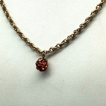 Vintage Prong Set Crystal Encrusted Sphere Pendant Necklace, Roundette Disco - $37.74