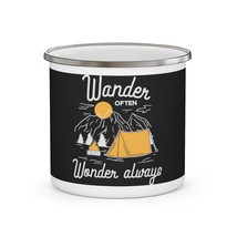 Wanderlust Enamel Mug: Adventure-Inspired Campfire Cup with Personalized... - £16.13 GBP