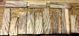 12 PIECES KILN DRIED SANDED THIN PATAGONIAN ROSEWOOD WOOD 6-12&quot; X 3&quot; X 1... - $37.57