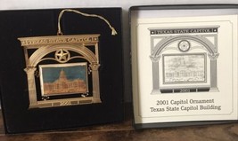 Texas State Capitol Ornament 2001 Texas State C API Tol Building w/ Box &amp; Paper - £19.42 GBP