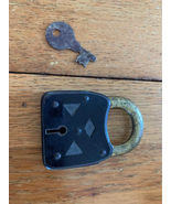 Vintage Six Lever Padlock with Key early 1900’s - £19.94 GBP