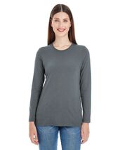American Apparel Women&#39;s Classic Long-Sleeve T-Shirt - Asphalt Gray - Me... - $127.20 MXN