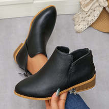 Classic Block Heel Ankle Boots - $46.99