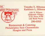 Old Original Philadelphia Restaurant Vintage Business Card Tucson Arizon... - $3.95