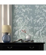 Birds and Berries Chinoiserie Wall Mural Stencil - LARGE WALL STENCIL in... - $126.22 CAD