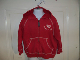 Lands&#39; End Red Zip Up Hoodie Jacket Size 3T EUC - £12.01 GBP