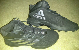 Adidas Nasty Football Cleats Men's Black Size 12 US - $24.75
