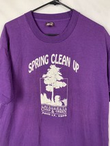 Vintage Spring Cleaning T Shirt Single Stitch Purple Tee Men’s XL USA 80s 90s - £15.67 GBP