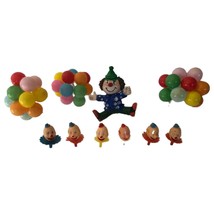 Lot Vintage Creepy Clown Heads Cake Toppers - £15.49 GBP