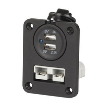 Powertech Panel Mount with 2 Pole anderson SB50 and USB Socket - $73.73 CAD