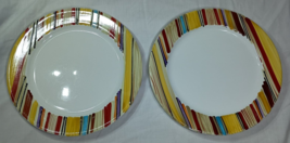 Set of 2 Pfaltzgraff Equator Dinner Plates - See Description - £13.10 GBP