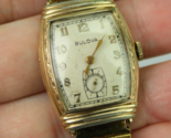 21 JEWEL Men&#39;s vintage BULOVA watch bezel 10K GOLD gf 1940&#39;s - £120.26 GBP