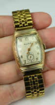 21 JEWEL Men&#39;s vintage BULOVA watch bezel 10K GOLD gf 1940&#39;s - £118.86 GBP