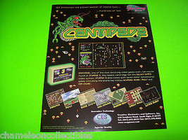 Galaxy Games CENTIPEDE 1998 CES Original Video Arcade Game Promo Sales Flyer - £14.19 GBP
