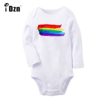 Rainbow Graffiti Art Newborn Jumpsuit Bodysuit Baby Long Sleeve Romper Clothes - £8.60 GBP