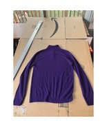 Joyce Lane Ladies Vintage Purple Sweater Cardigan, Medium Quarter Zip, S... - $11.88