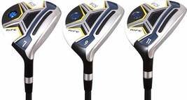 Senior Mens Rife Golf 812s Offset #7, #9, #11 Fairway Metal Wood Clubs Set - $341.45 CAD