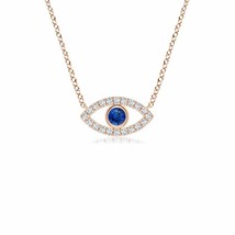 Authenticity Guarantee

2.5mm Blue Sapphire Evil Eye Pendant with Diamond Acc... - £474.42 GBP