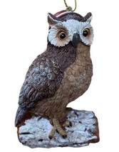 Kurt Adler Santa Hoot Owl Resin Christmas Ornament  - £8.37 GBP