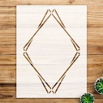 Double Diamond Geometric Frame Stencil for Walls and Crafts, Reusable My... - $276.86 MXN+