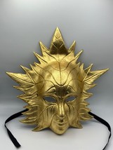 Venetian mask, leaf mask, golden mask, forrest mask. - $75.00