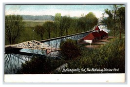 Tow Path Along Fairview Park Indianapolis Indiana IN UNP DB Postcard I18 - £2.13 GBP