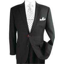 Men Renoir Suit Separate Super 140s Soft Wool Two Button Classic Fit 508-1 Black image 7