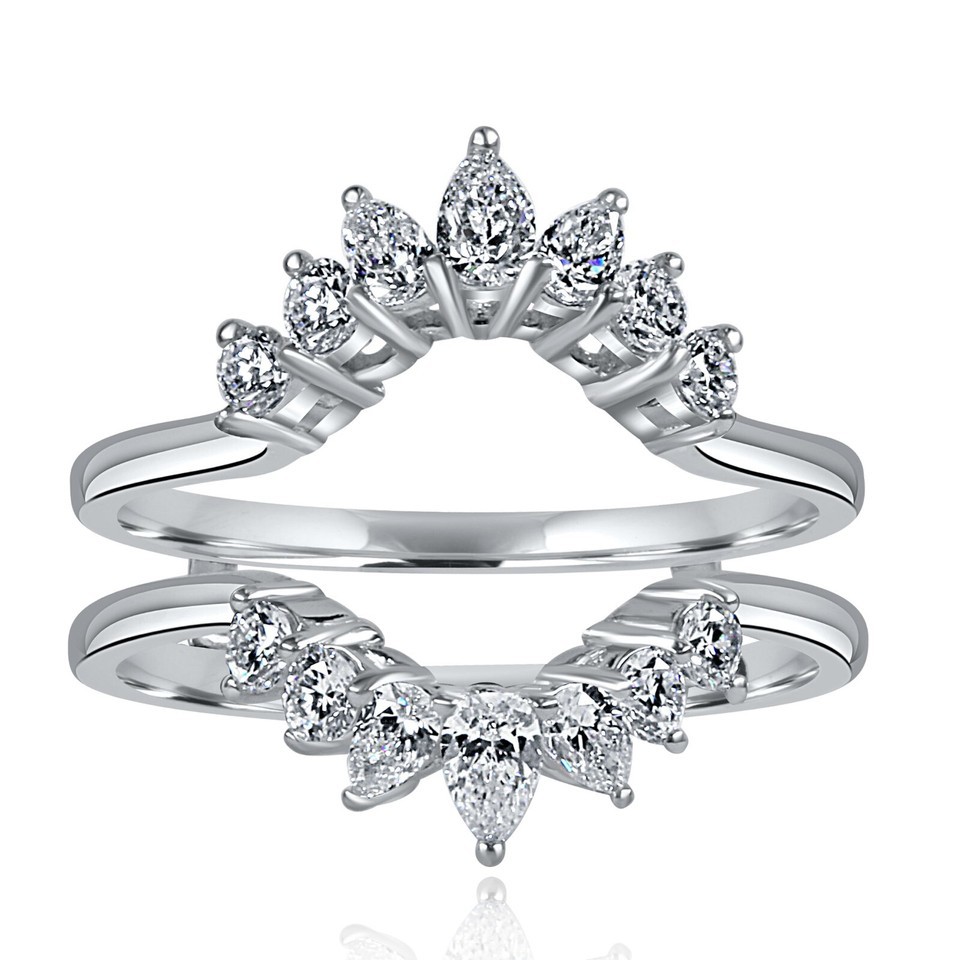 3.44 Ctw IGI Oval Cut D-VVS2 Lab Grown Diamond Bridal Rings Set 14K White Gold Item image 13