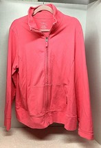 LL Bean Cotton Blend Pink/Peach Women&#39;s Extra Large Zip Front Jacket - £23.29 GBP