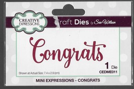 Creative Expressions. Congrats Die. Ref: 008. Die Cutting Cardmaking Crafts - £4.44 GBP