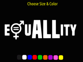 EquALLity Gay Rights LGBTQ Support Pride Vinyl Window Sticker CHOOSE SIZ... - $2.81+
