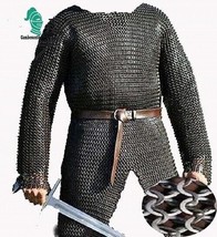 Chainmail shirt 10 mm Flat Riveted With Flat Washer Chain mail shirt Hau... - £270.85 GBP