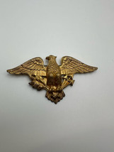 Antique Gold Tone American Eagle Brooch 9.5 x 5 cm - £55.39 GBP