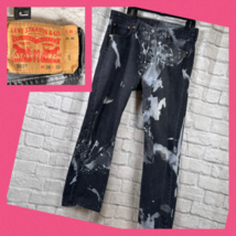 Levis Originale 501 Nero Bleach Schizzata Bottoni Fly Uomo 38x31 Denim J... - €36,78 EUR