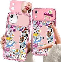 For XR Case Cute Cartoon Case with Makeup Mirror XR Phone Case for Women Teen Gi - £9.51 GBP